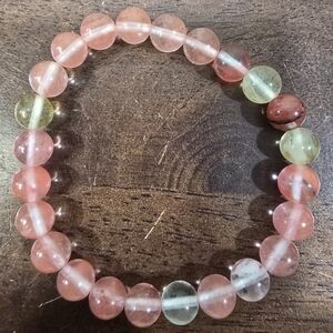 Watermelon Tourmaline Crystal Bracelet